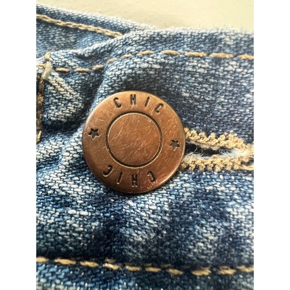 Vintage Chic Mom Shorts Women's Blue Denim 80s/90s 100% Cotton 5 Pocket - Picture 2 of 8